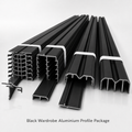 Black Wardrobe Aluminium Profile Bulk Package