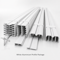 White Wardrobe Aluminium Profile Bulk Package