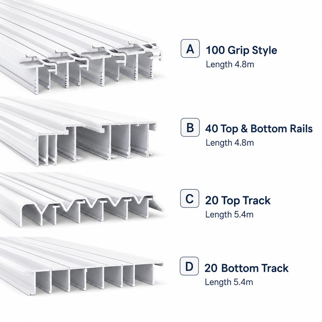 White Wardrobe Aluminium Profile Bulk Package