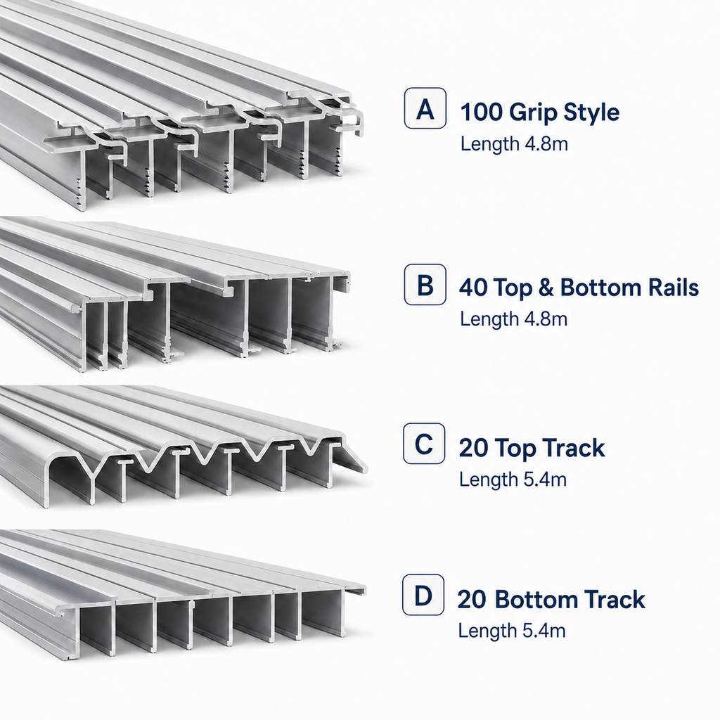 Silver Wardrobe Aluminium Profile Bulk Package